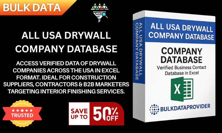 All USA Drywall Company Database – Verified Business Leads in Excel