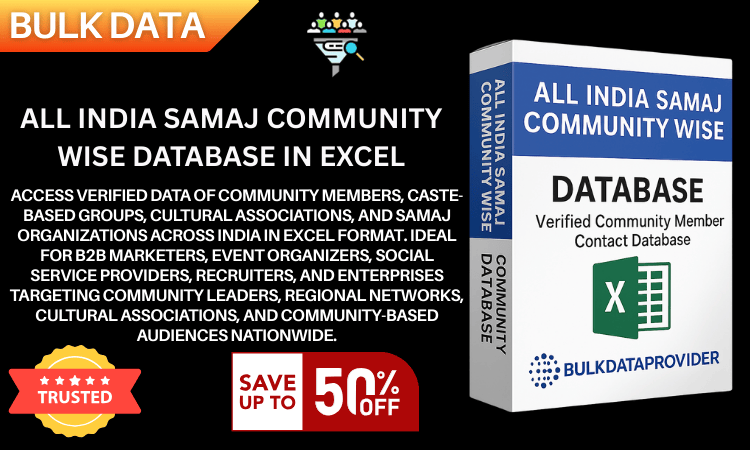 All India Samaj Community Wise Database in Excel – Verified Community & Caste-Based Data