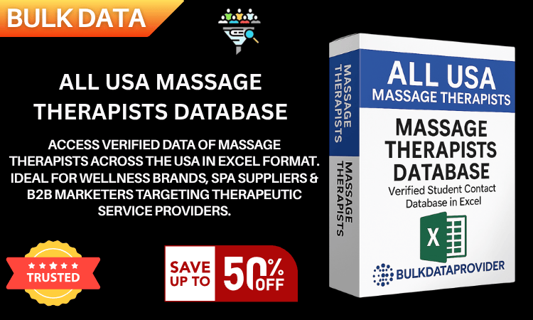 All USA Massage Therapists Database – Verified Professional Leads in Excel