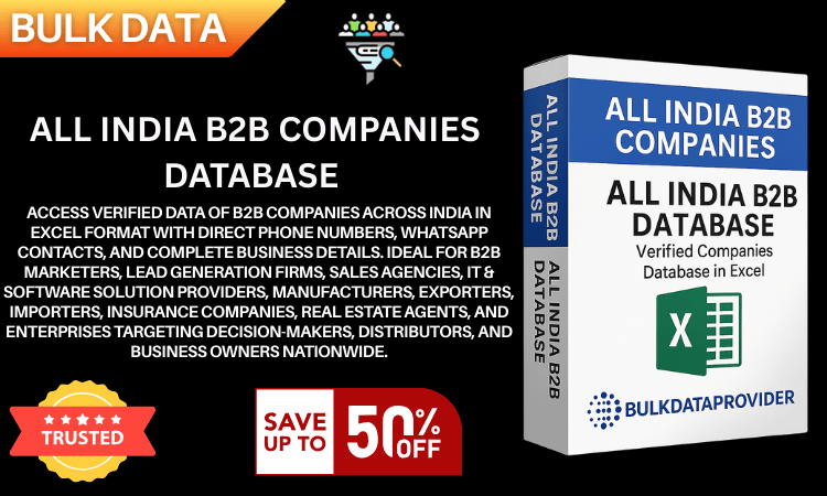 All India B2B Companies Database – Verified Business Contacts with WhatsApp Numbers in Excel