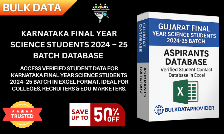 Karnataka Final Year Science Students 2024–25 Batch Database – Verified Student Leads in Excel