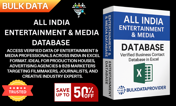 All India Entertainment & Media Database – Verified Industry Contacts in Excel