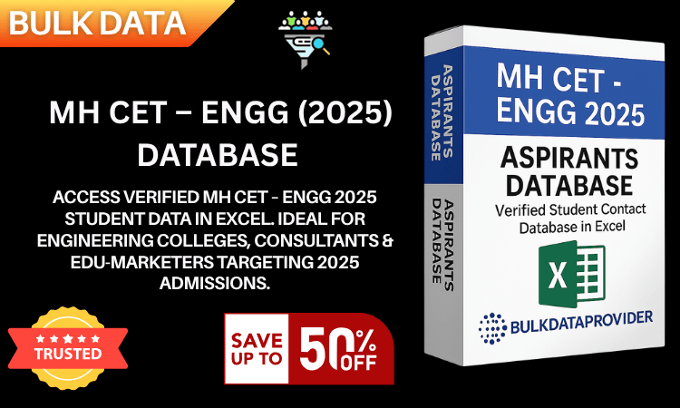 MH CET – ENGG (2025) Database – Verified Engineering Aspirants Contact Directory in Excel