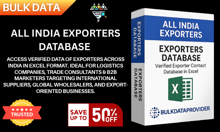 All India Exporters Database – Verified International Trade Contacts in Excel