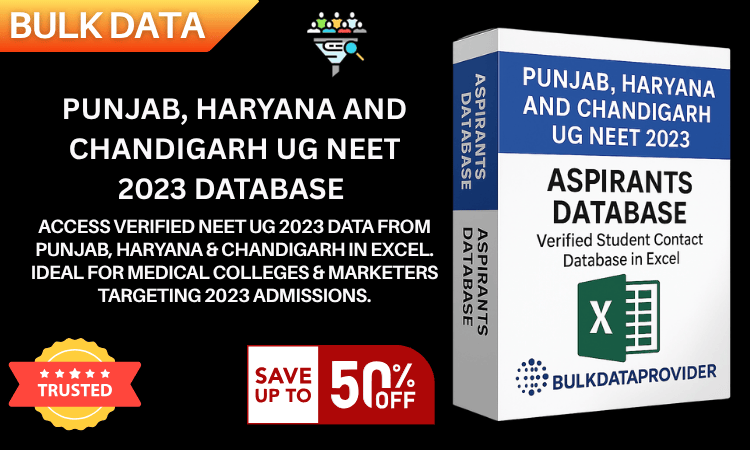 PunjabHaryana &Chandigarh NEET UG 2023 Database–Verified MedicalAspirants ContactDirectory In Excel