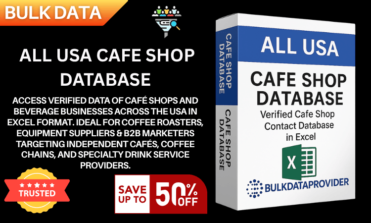 All USA Cafe Shop Database – Verified Coffee & Beverage Business Leads in Excel