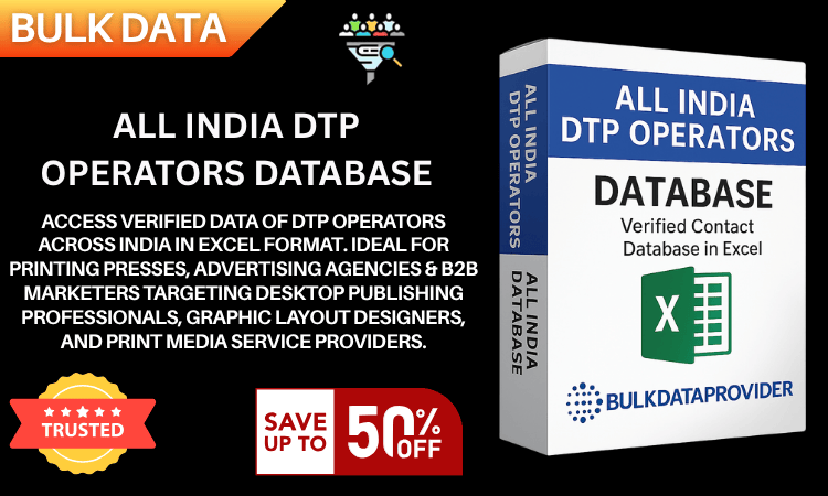 All India DTP Operators Database – Verified Desktop Publishing Leads in Excel