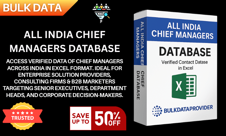 All India Chief Managers Database – Verified Senior Executive Contacts in Excel