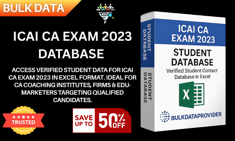 ICAI CA Exam 2023 Database – Verified Student Leads in Excel