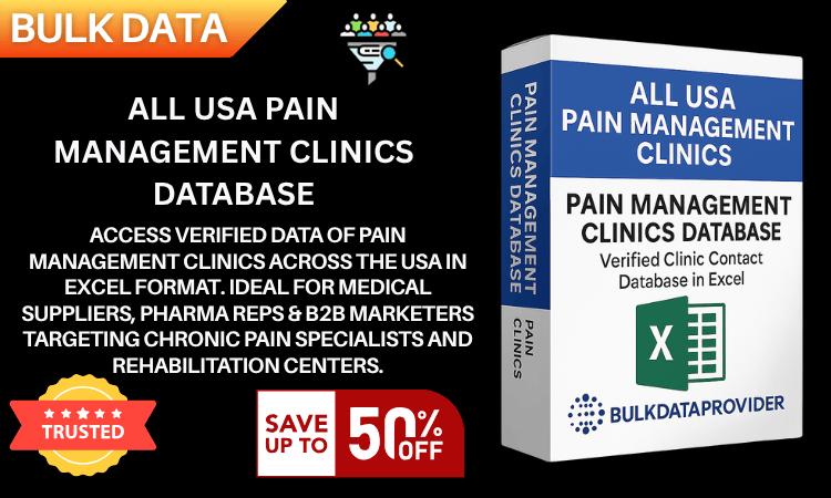All USA Pain Management Clinics Database – Verified Healthcare Leads in Excel
