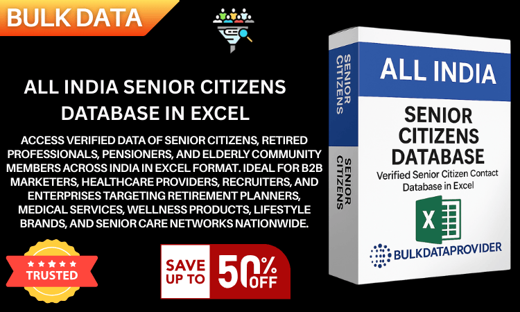 All India Senior Citizens Database in Excel – Verified Elderly & Retired Individuals Data