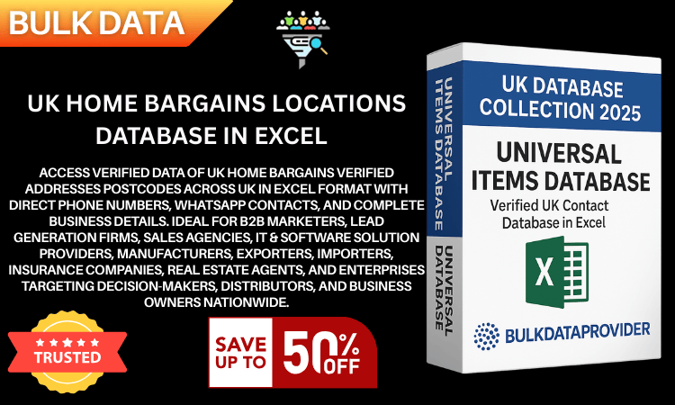 UK Home Bargains Locations Database in Excel  Verified Addresses  Postcodes 2025