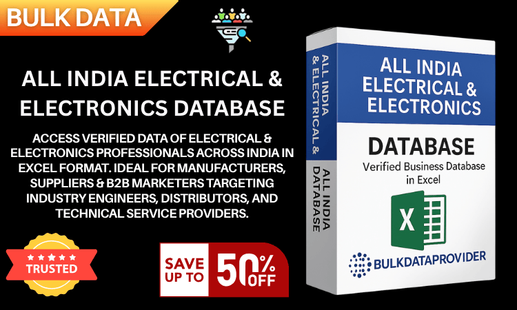 All India Electrical & Electronics Database – Verified Industry Contacts in Excel