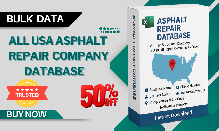All USA Asphalt Repair Company Database – Verified & Updated Contact Directory in Excel