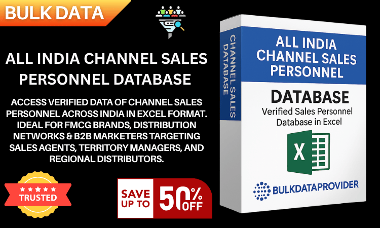 All India Channel Sales Personnel Database – Verified Sales Contacts in Excel