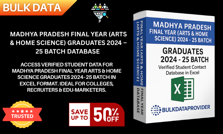 MP Final Year Arts & Home Science Graduates 2024–25 Batch Database – Verified Student Leads In Excel