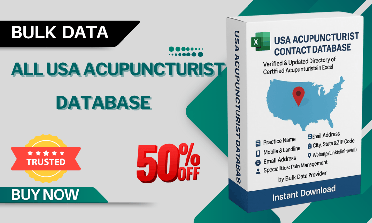 All USA Acupuncturist Database – Verified & Updated Contact Directory in Excel