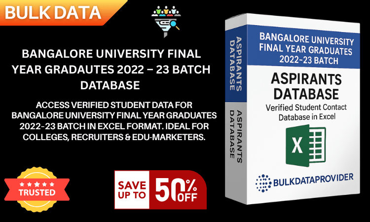Bangalore University Final Year Graduates 2022–23 Batch Database – Verified Student Leads in Excel