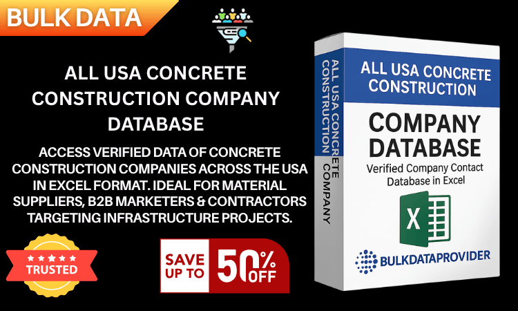 All USA Concrete Construction Company Database – Verified Business Leads in Excel