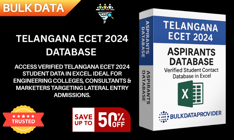 Buy Telangana ECET 2024 Students Database – Verified Diploma to Degree Leads in Excel