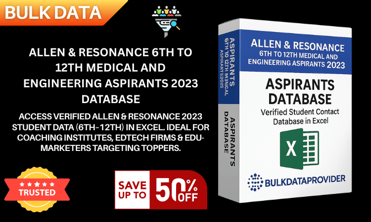 Buy Allen & Resonance 6th–12th Aspirants 2023 Students Database – Verified Leads in Excel