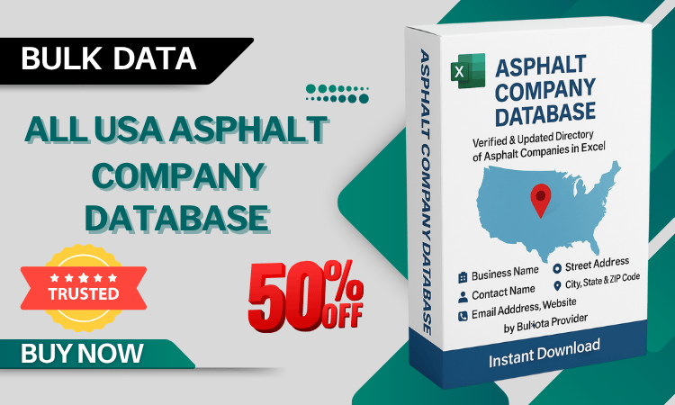 All USA Asphalt Company Database – Verified & Updated Contact Directory in Excel