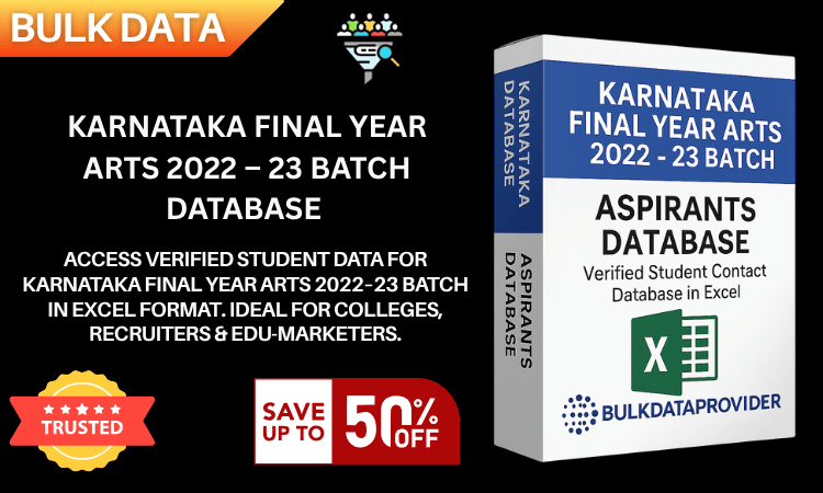 Karnataka Final Year Arts 2022–23 Batch Database – Verified Student Leads in Excel