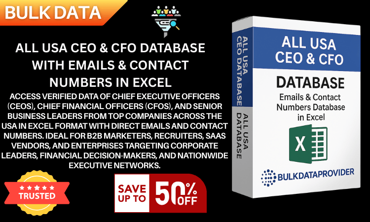All USA CEO & CFO Database with Emails & Contact Numbers in Excel – Verified Corporate Decision-Make