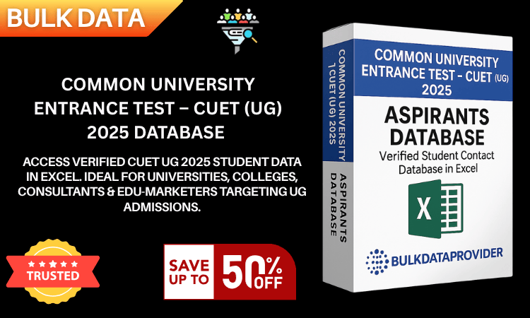 Buy CUET (UG) 2025 Students Database – Verified University Aspirant Leads in Excel