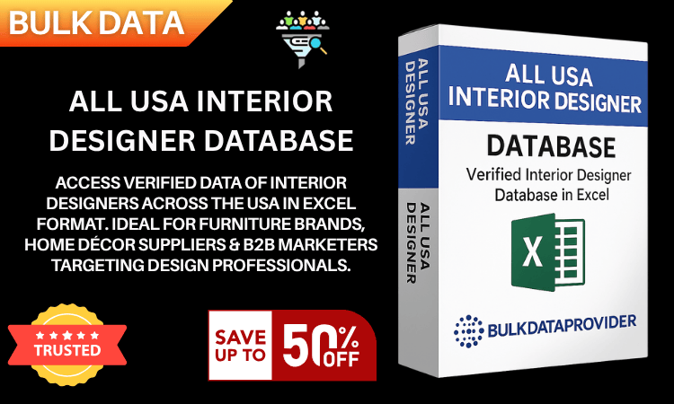 All USA Interior Designer Database – Verified Professional Leads in Excel