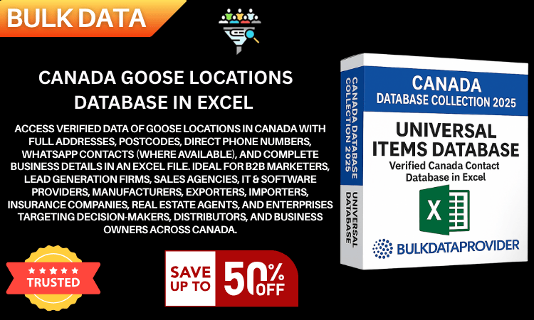 Canada Goose Locations Database in Excel – Verified Addresses & Postcodes 2025