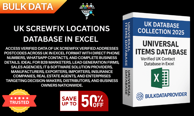 UK Screwfix Locations Database in Excel  Verified Addresses  Postcodes 2025