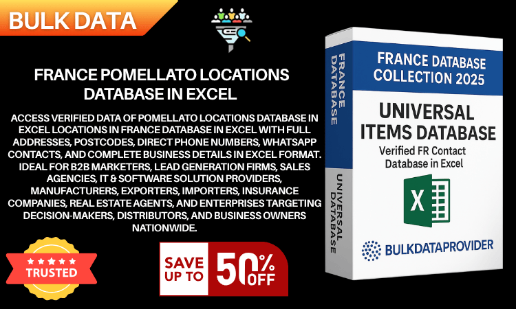France Pomellato Locations Database in Excel – Verified Addresses & Postcodes 2025