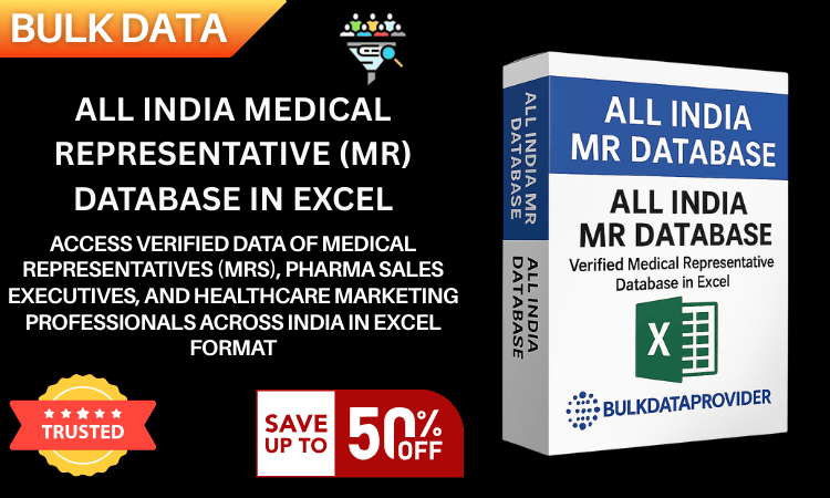 All India Medical Representative (MR) Database in Excel – Verified Pharmaceutical Professionals Data