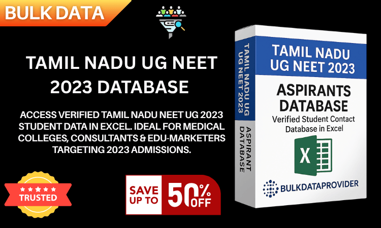 Tamil Nadu NEET UG 2023 Students Database – Verified Medical Aspirants Contact Directory in Excel