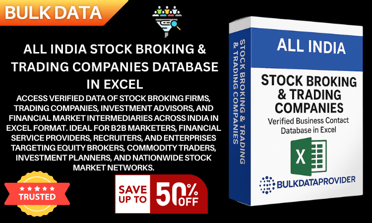 All India Stock Broking & Trading Companies Database in Excel – Verified Financial Market Businesses
