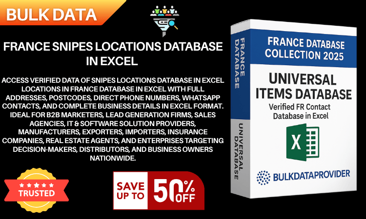 France Snipes Locations Database in Excel – Verified Addresses & Postcodes 2025