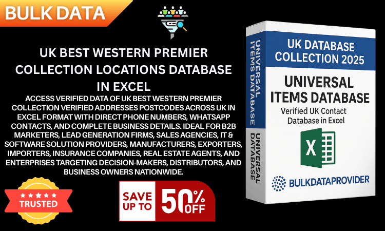 UK Best Western Premier Collection Locations Database in Excel  Verified Addresses  Postcodes 2025