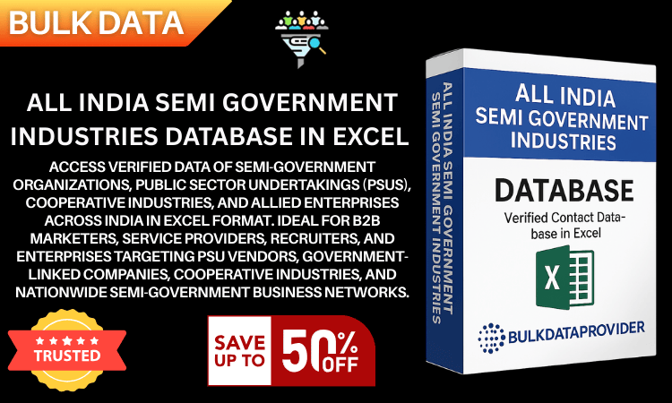 All India Semi Government Industries Database in Excel – Verified Public Sector & Allied Businesses