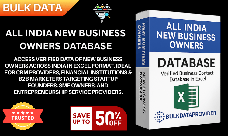 All India New Business Owners Database – Verified & Updated Directory In Excel