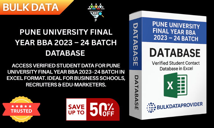 Pune University Final Year BBA 2023–24 Batch Database – Verified Student Leads in Excel