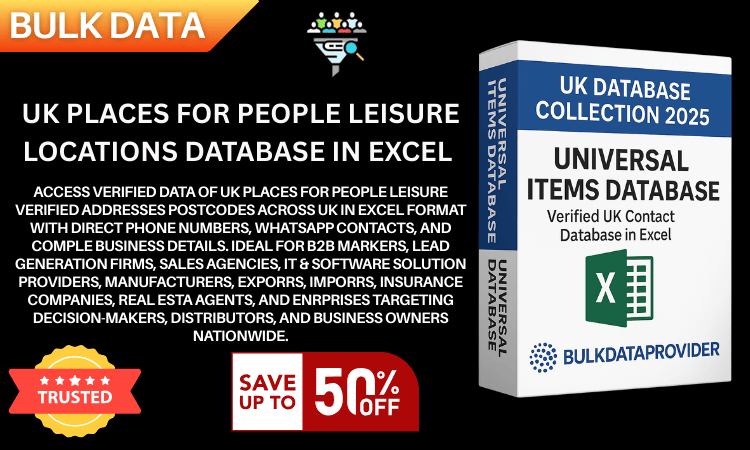 UK Places for People Leisure Locations Database in Excel  Verified Addresses  Postcodes 2025