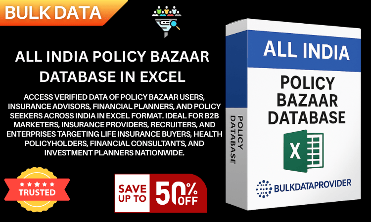 All India Policy Bazaar Database in Excel – Verified Insurance & Financial Services Data