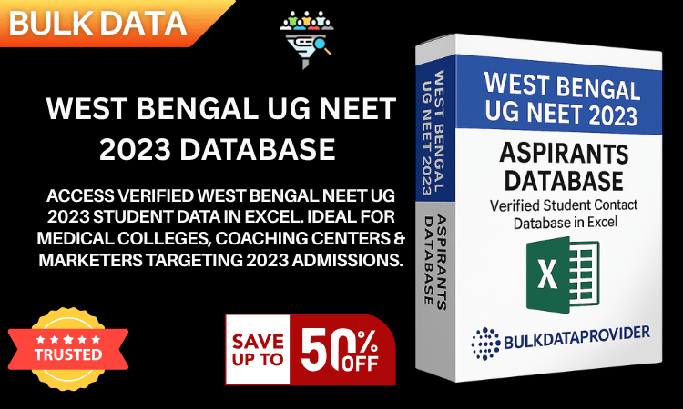 West Bengal UG NEET 2023 Students Database – Verified Medical Aspirants Contact Directory in Excel