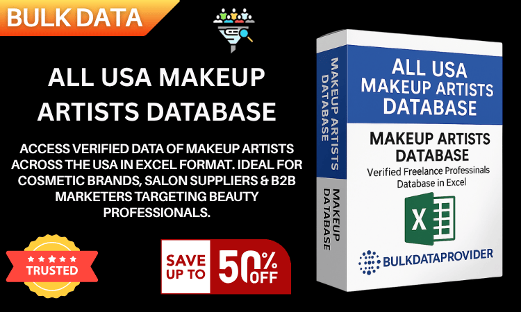 All USA Makeup Artists Database – Verified Professional Leads in Excel