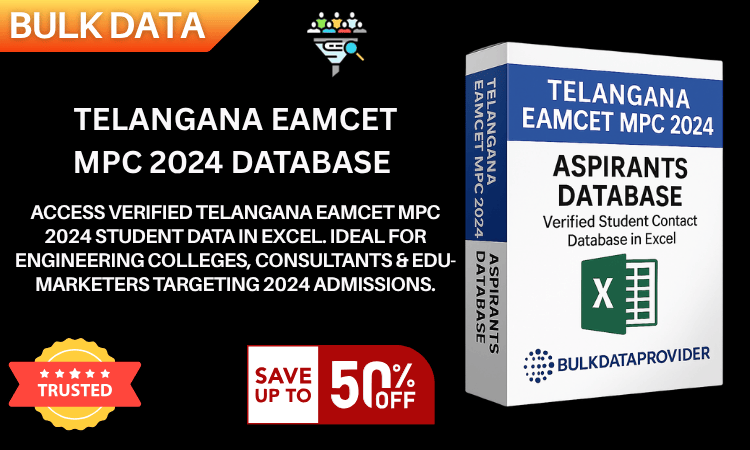 Buy Telangana EAMCET MPC 2024 Students Database – Verified Engineering Aspirant Leads in Excel