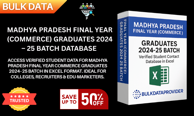 MP Final Year (Commerce) Graduates 2024–25 Batch Database – Verified Student Leads in Excel