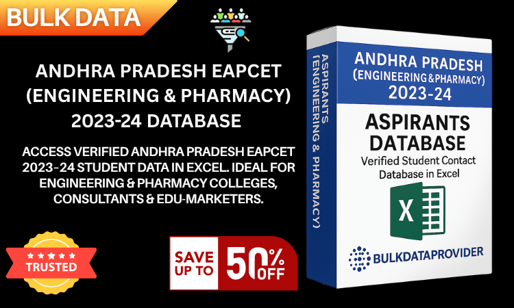 Buy AP EAPCET 2023–24  Students (Engineering & Pharmacy) Database – Verified Leads in Excel