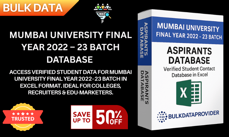 Mumbai University Final Year 2022–23 Batch Database – Verified Student Leads in Excel