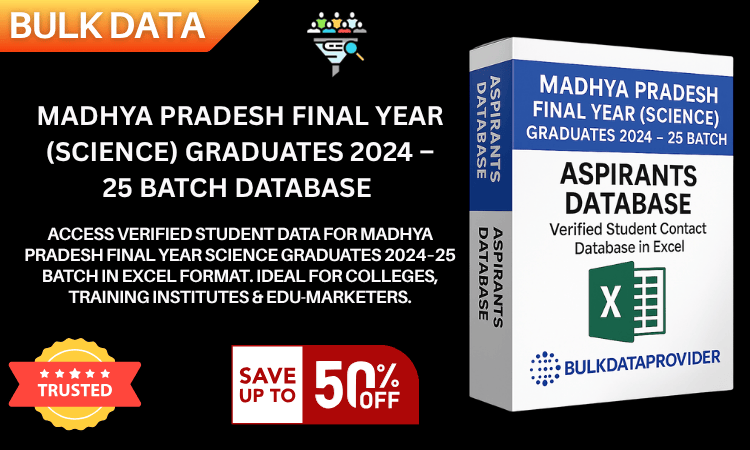 MP Final Year (Science) Graduates 2024–25 Batch Database – Verified Student Leads in Excel